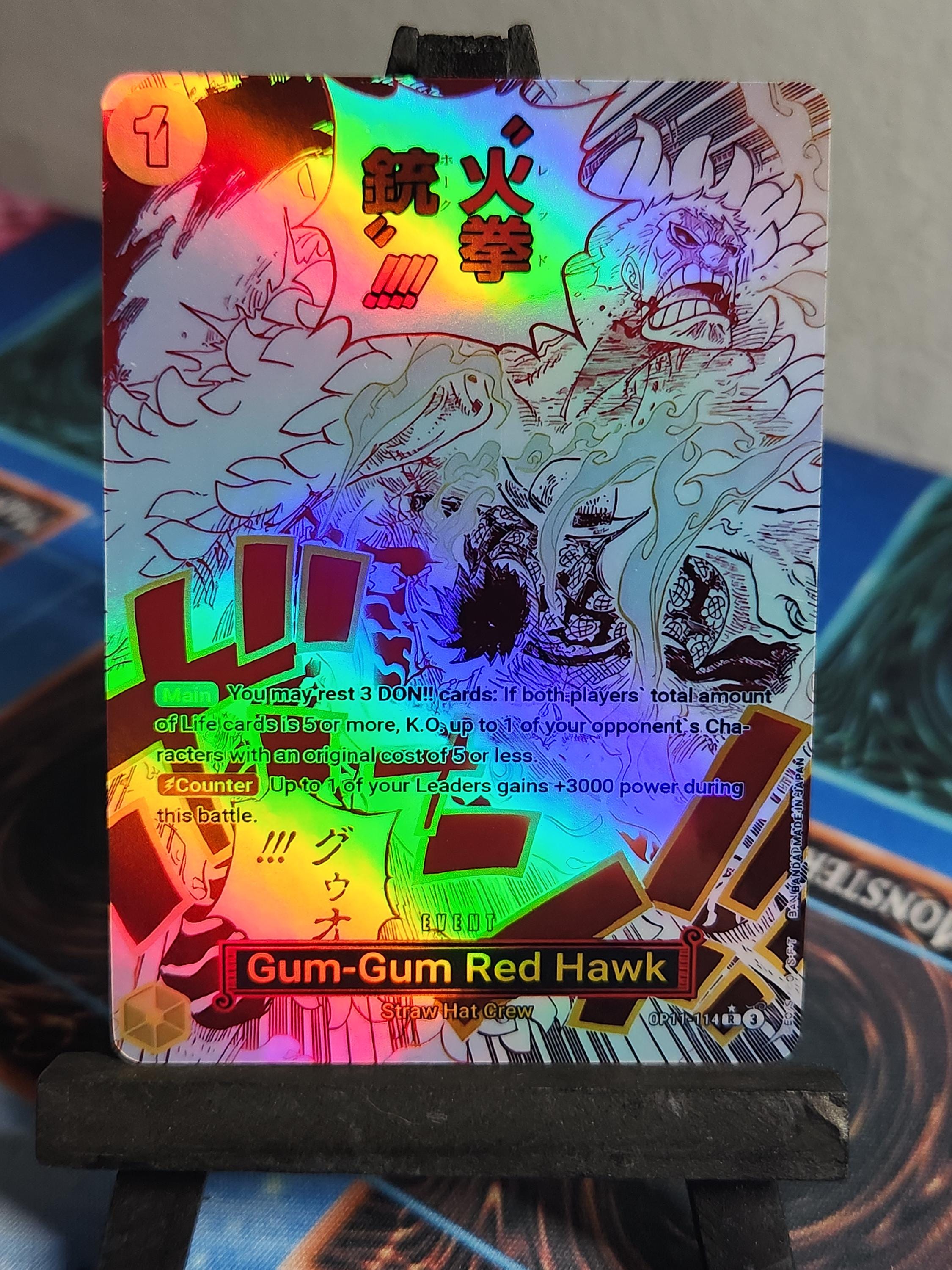 Gum-gum Red Hawk Alt Art OP11-114 One Piece Proxy - Etsy