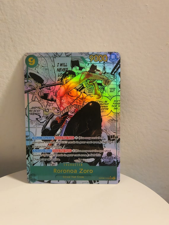 Roronoa Zoro Manga Op06-118 One Piece Proxy - Etsy