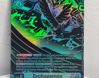 【非売品】GITANES 　オリジナル　ディスプレ－　（374） Zephagamon Sp Alt Art EX7-036 Digimon Proxy - Etsy