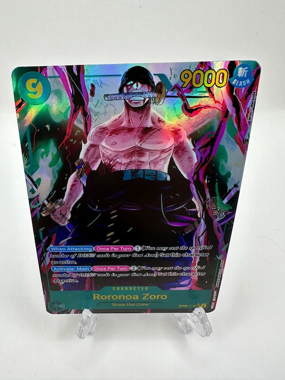 OOJIページ Roronoa Zoro Op06-118 Alt Art One Piece Proxy Card - Etsy