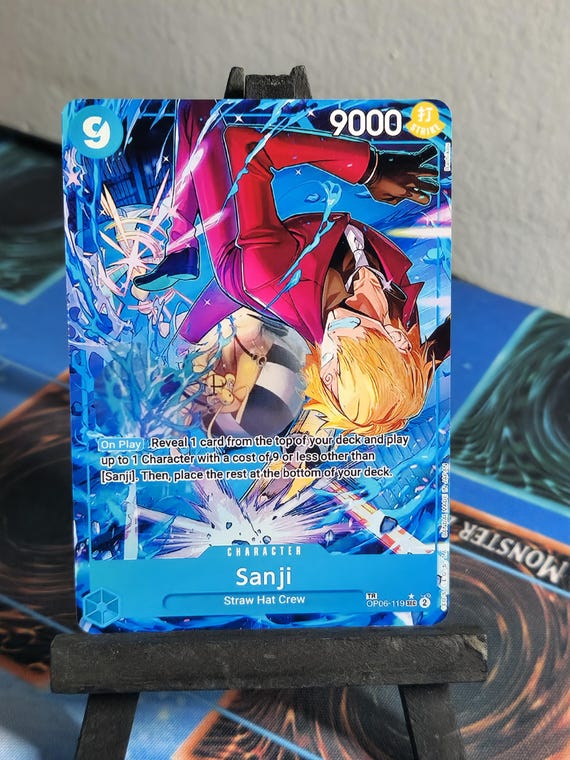 ワンピース　激レア　Z シールポスター Sanji Alt Art Treasure Rare OP06-119 One Piece Proxy - Etsy