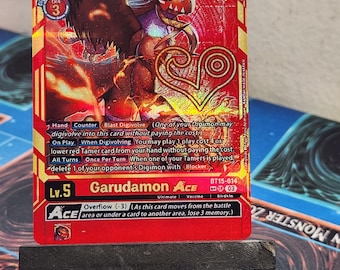 デジモンカード　英語版　BT15-014 Garudamon ACE Digimon Card Game Garudamon ACE BT15-014 SP SR Parallel Foil