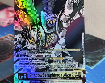Shadowseraphimon Ace Alt Art Bt18-017 Digimon Proxy - Etsy