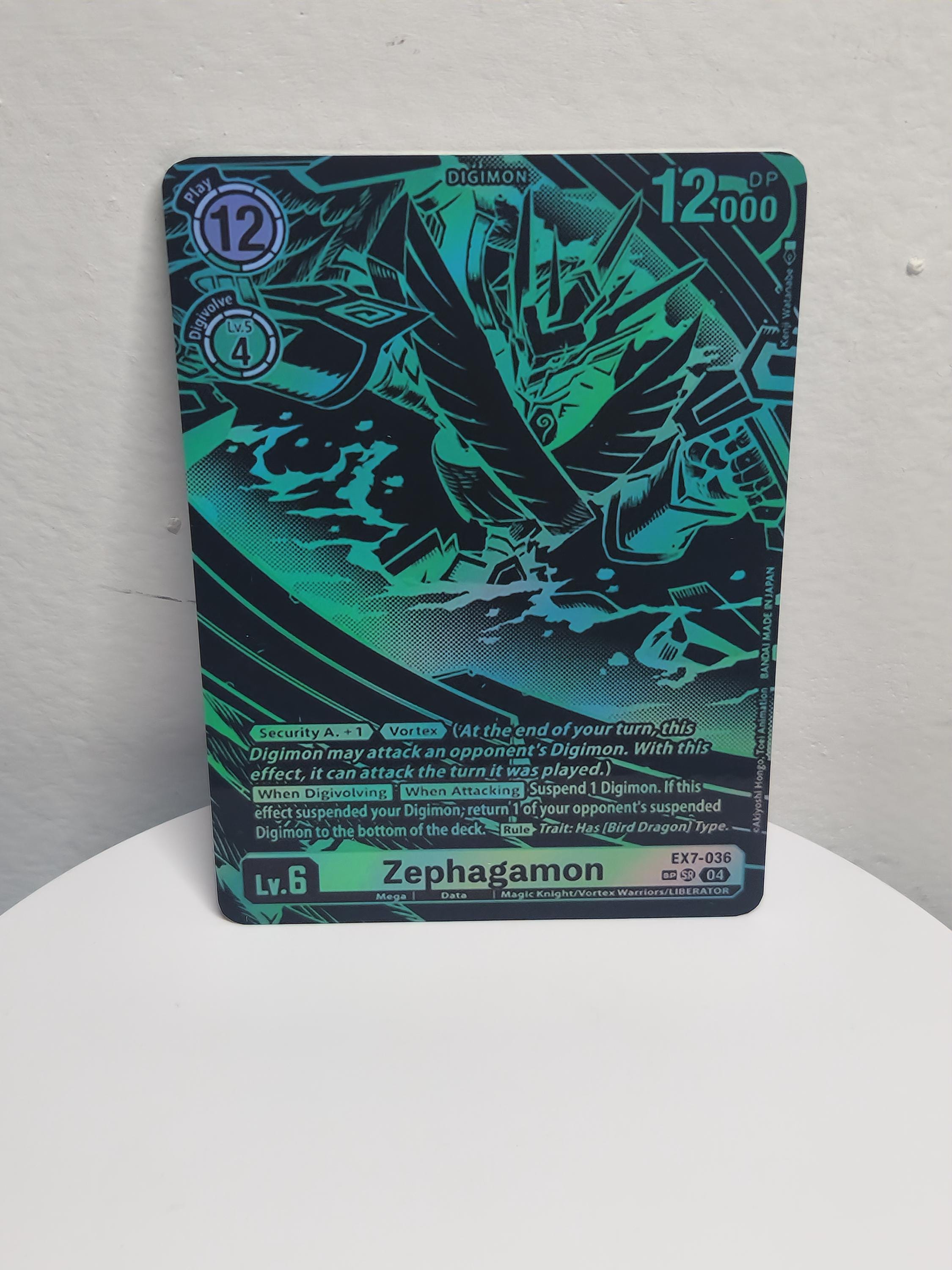 激安の Zephagamon Sp Alt Art EX7-036 Digimon Proxy - Etsy その他