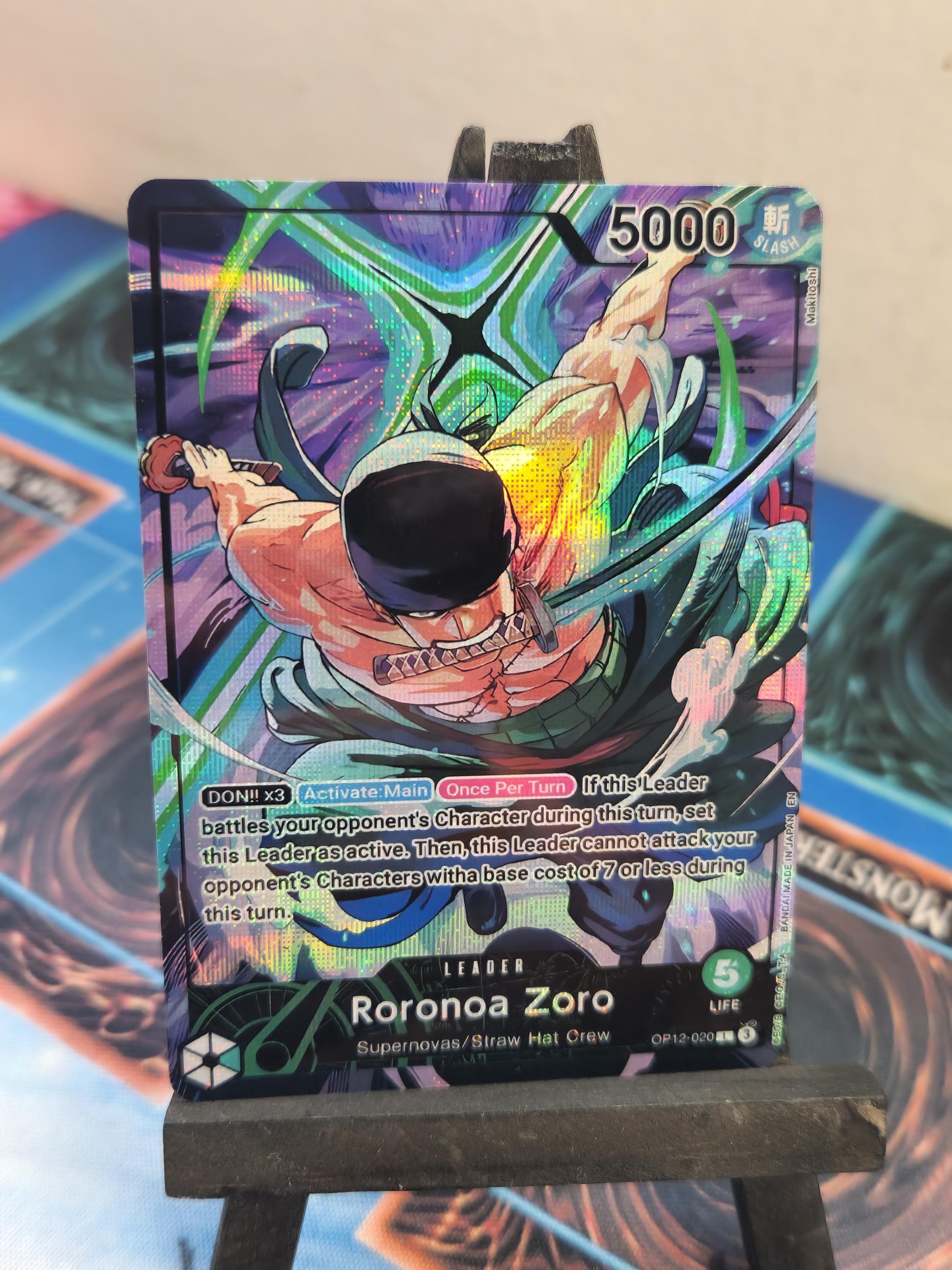 zeromaruページ Roronoa Zoro Leader Alt Art Promo Op12-020 One Piece Proxy - Etsy