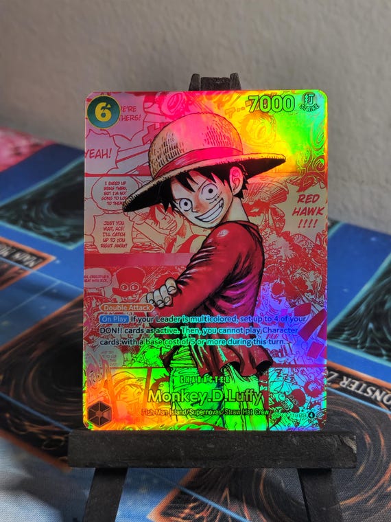 Monkey D Luffy Red Manga OP13-118 One Piece Proxy - Etsy Israel