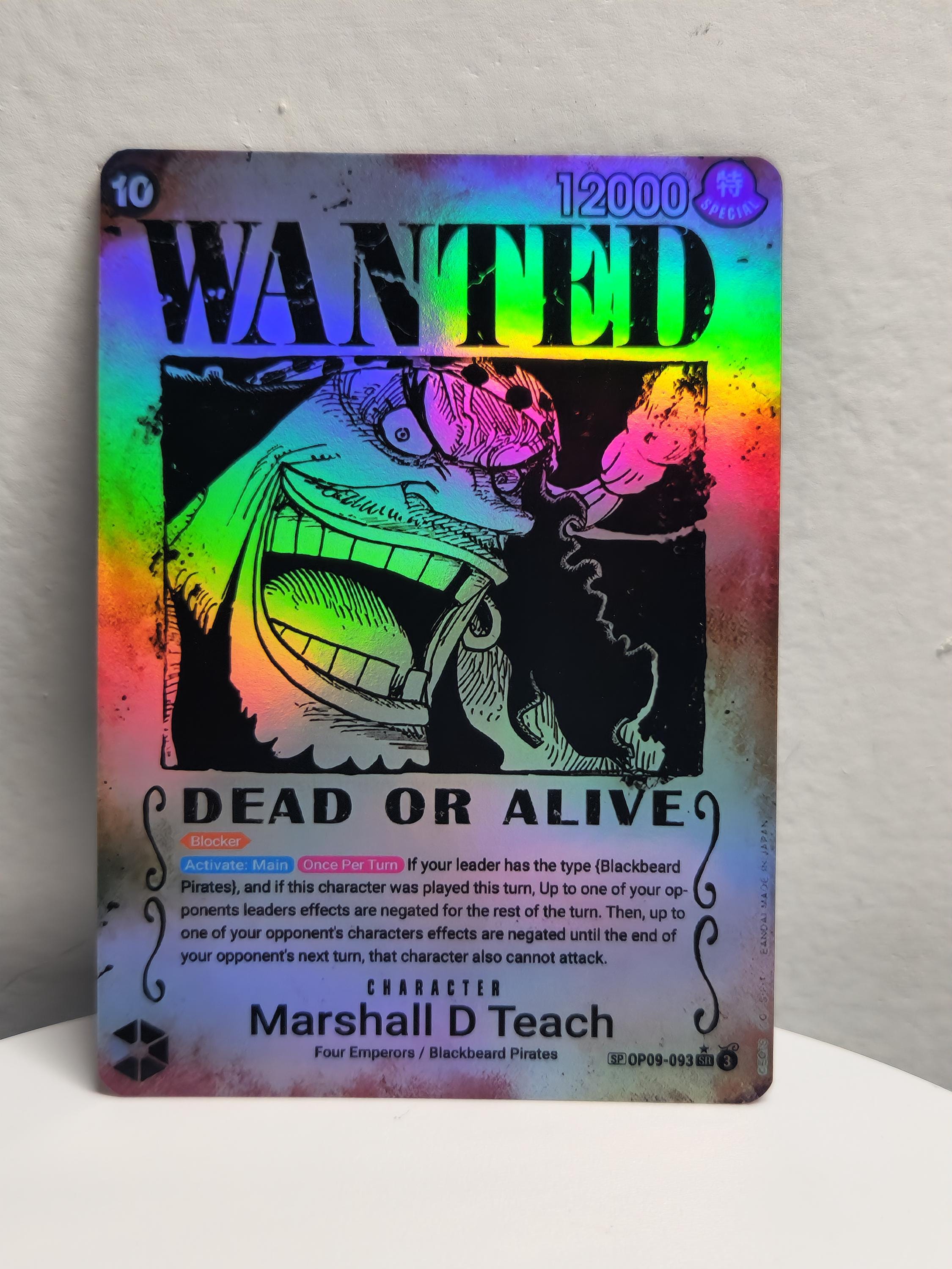ワンピース1-90.92.95.96、WANTED1冊 Marshall D Teach Wanted Poster Op09-093 One Piece Proxy - Etsy