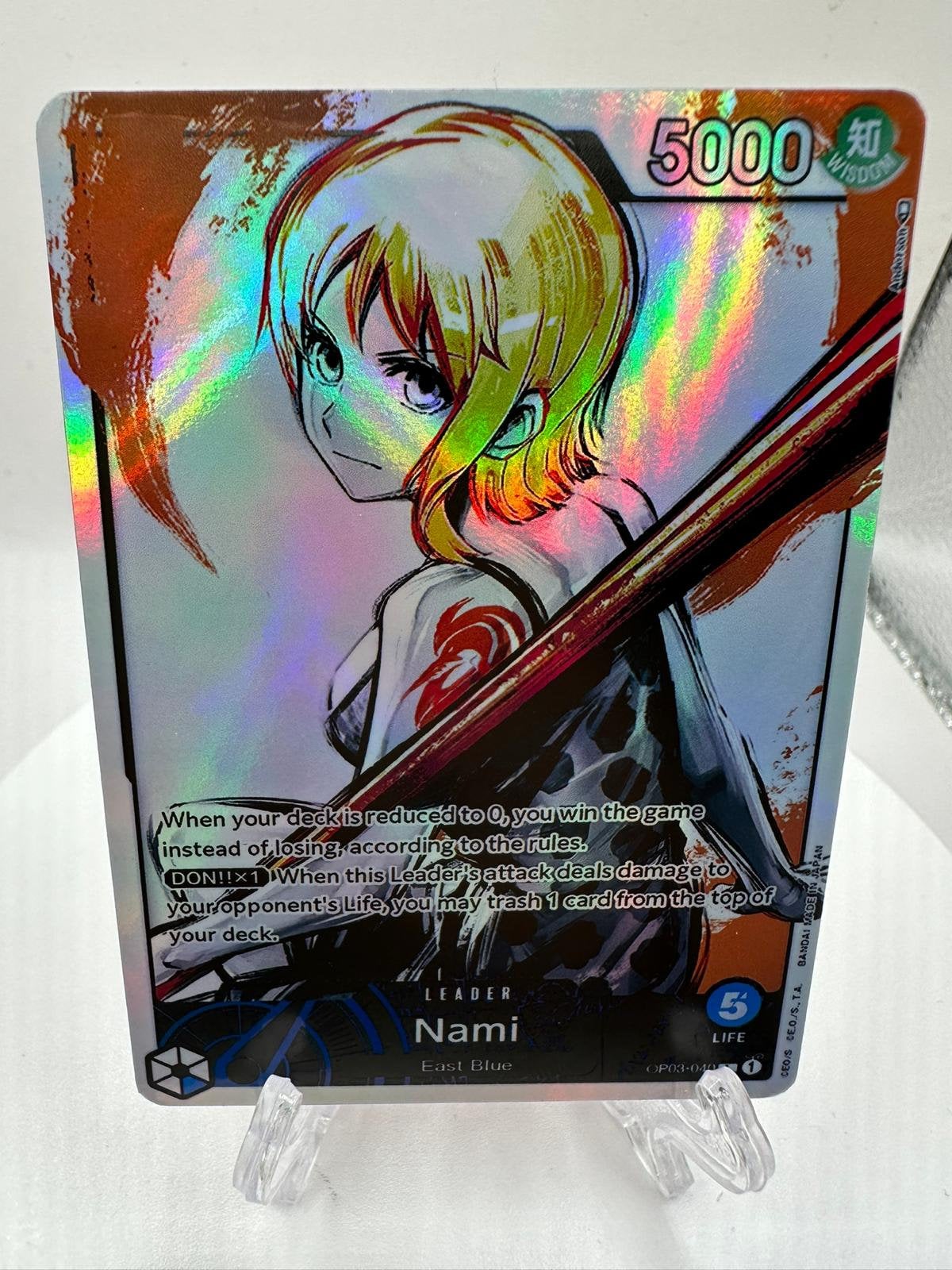 2023 ONE PIECE OP03 JP ナミ ALTERNATE ART Nami 2023 Pillars of Strength #OP03-040 Leader (Alternate