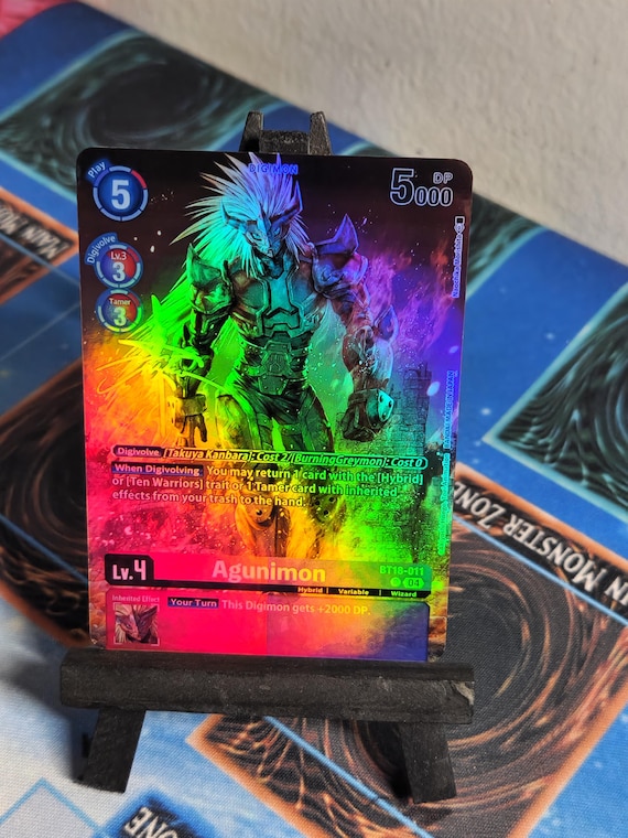 Agunimon Rare Pull Alt Art Bt18-011 Digimon Proxy - Etsy