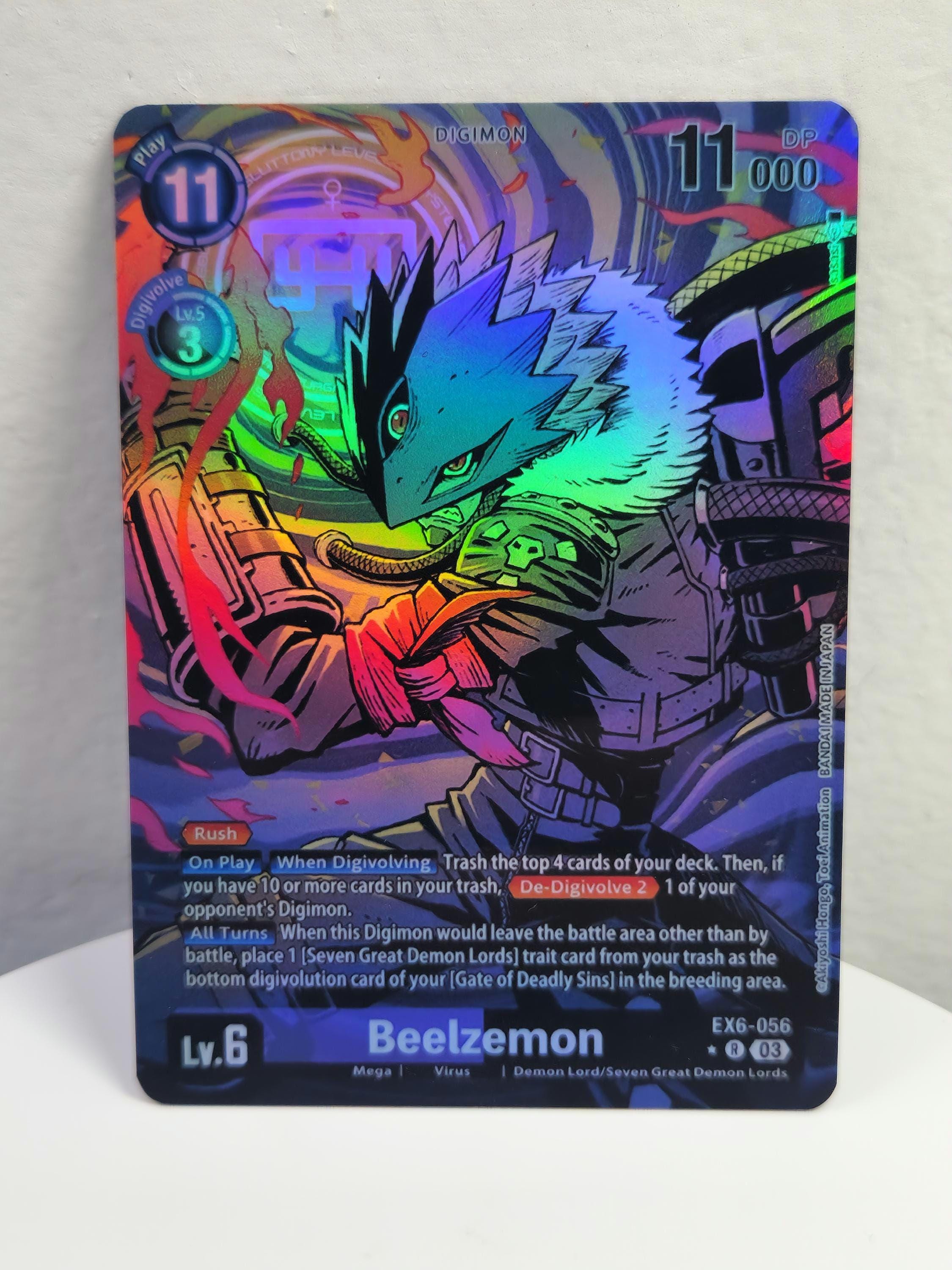 Nizaemon☆ Beelzemon Alt Art Ex6-056 Digimon Proxy - Etsy