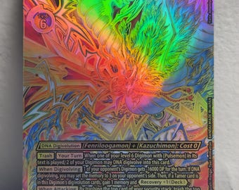 Fenriloogamon: Takemikazuchi Alt Art Bt17-101 Digimon Proxy