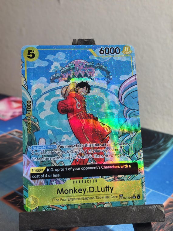Monkey D Luffy Treasure Rare Alt Art Op07-109 One Piece Proxy - Etsy