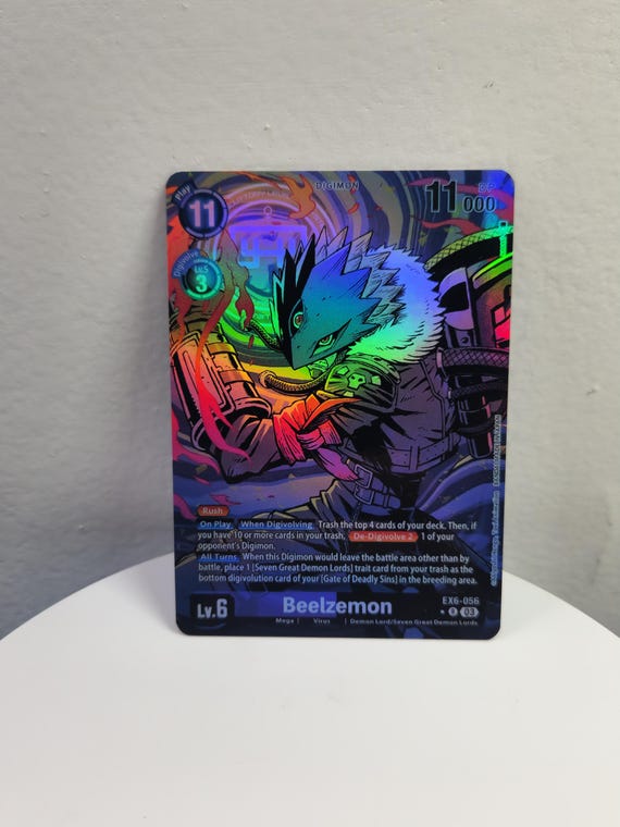 Nizaemon☆ Beelzemon Alt Art Ex6-056 Digimon Proxy - Etsy