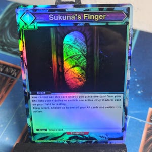 Sukuna&#39;s Finger alt art JJK-1-063 Union Arena Proxy