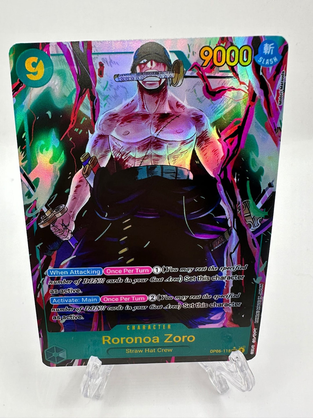 Roronoa Zoro Op06-118 Alt Art One Piece Proxy Card - Etsy Singapore
