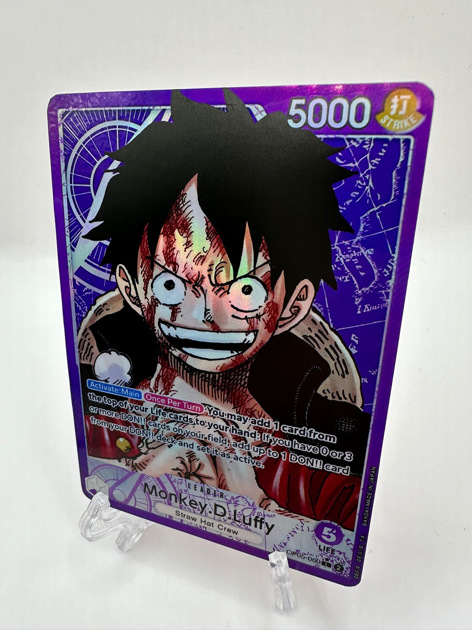 One Piece Monkey D Luffy Leader Op05-060 Proxy - Etsy