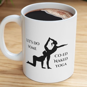 Coed Naked Yoga Ceramic Mug (11oz, 15oz)