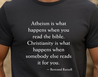 Atheist Tee Atheist T-shirt Anti-religion tee Agnostic tee Agnostic T-shirt Heavy Cotton Tee Quote Tee Quote T-shirt Gift for atheist