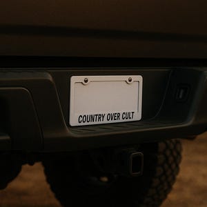 Country Over Cult Metal License Plate Frame, Car Accessory, Unique Gift, Customizable License Frame, Car Decor, Automotive Gift, Maga