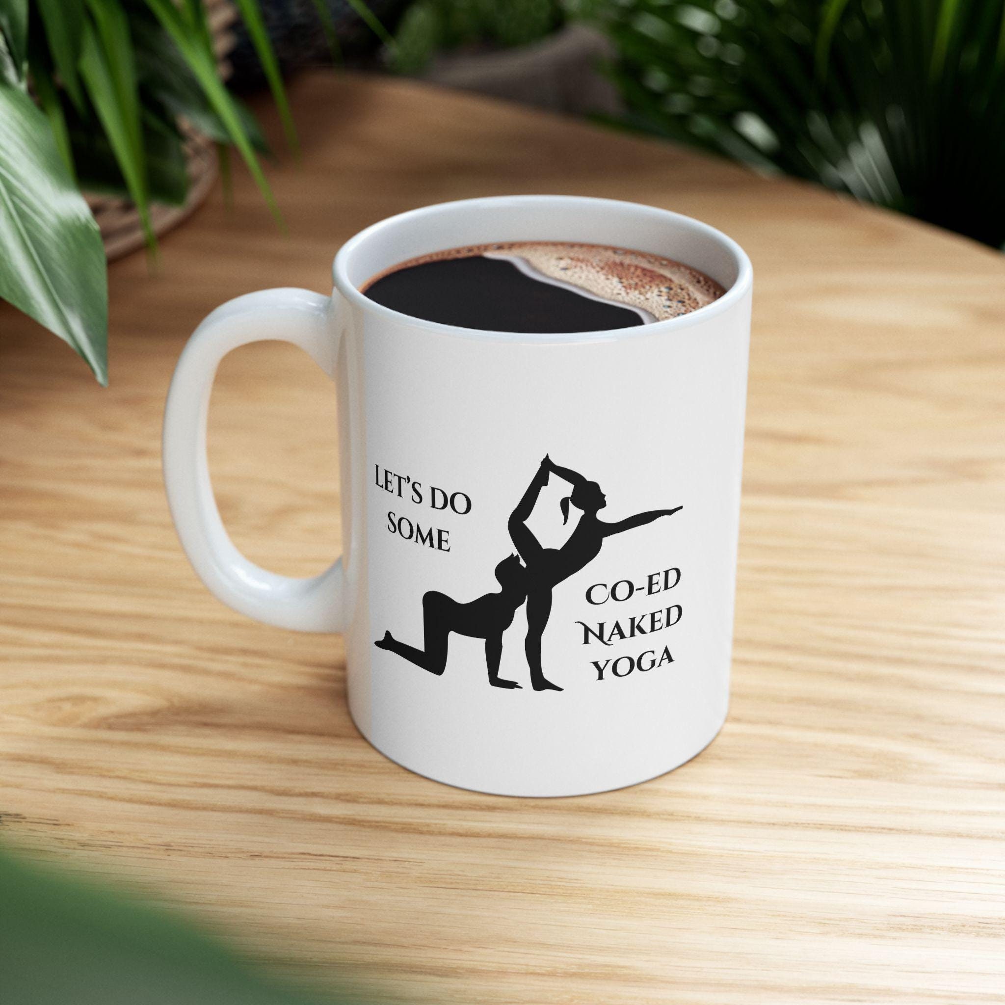 Coed Naked Yoga Ceramic Mug (11oz, 15oz)