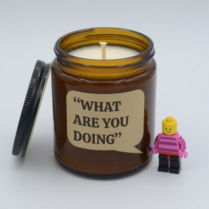Tv Show Quote &quot;what ARE YOU DOING&quot; Funny Quote Soy Candle (9oz, 16oz)