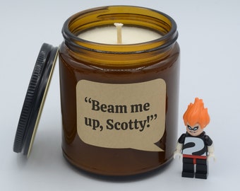 TV show Quote "Beam me up, Scotty!" Funny quotes and moments Soy Candle (9oz, 16oz)