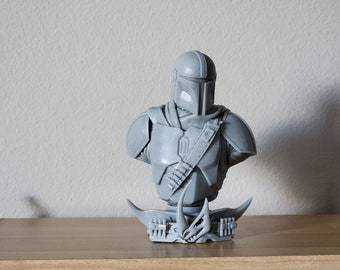 Mandalorian Bust - 3D Printed Mando Bust