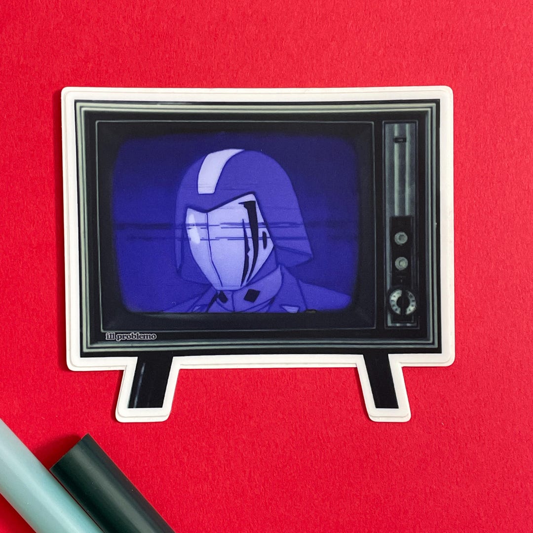 Cobra Commander Matte Sticker Vinyl Decal Saturday Morning Cartoons ...