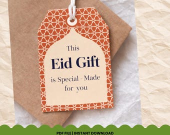 Eid Gift Favor Tags Printable, Eid Mubarak Tags, Ramadan Treat Tags,Islamic Party , Eid Goodie Bag, Hampers, Eid Family feast, Majlis al-Eid