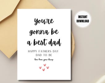 Cadeau fête des pères futur papa, carte pour futur papa, cadeau grossesse pour mari, carte de mariage enceinte, fête des pères enceinte
