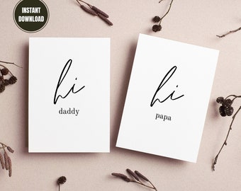 Salut papa, faire-part de grossesse papa, faire-part de bébé, grossesse surprise pour mari, faire-part de grossesse futur papa
