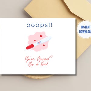 Carte à imprimer pour papa, cadeau pour futur papa, faire-part de bébé, vous allez être un papa, annonce grossesse