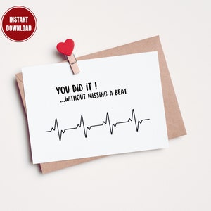Carte vierge « Vous l'avez fait sans perdre de temps », Jour du match, Diplôme en médecine Étudiant en médecine, Félicitations, Guérison Carte de vœux