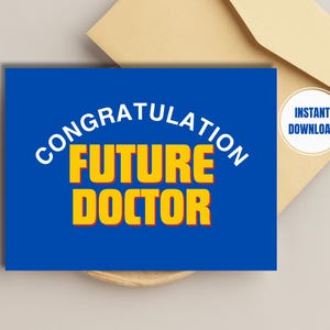 Tarjeta de felicitación para futuros médicos, felicitaciones para estudiantes de medicina que se convierten en médicos, regalo para estudiantes de medicina premédica, descarga instantánea