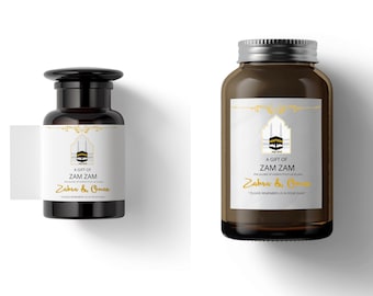 Zam zam stickers and Labels, Zam zam water bottle sticker, Zam Zam Tag Labels, Hajj Gift, Umrah Gift, Instant Download