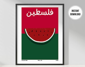 Palestine Watermelon Art Print: Digital Download