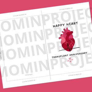 Happy Heart Transplant Anniversary Printable Card, Gift Heart Transplant Recipient, Heart Recipient, Donate Organ Life, INSTANT DOWNLOAD