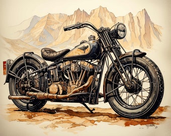 12 High Quality Designs of American Motorcycles Clip Art 12 JPGs Digital, Journaling, Watercolour, Wall Art, Commercial Use Digital Download