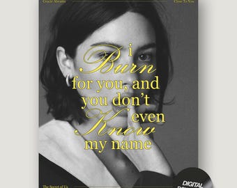 Gracie Abrams Close To You lyrics music poster (The Secret of Us 2024)