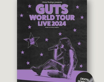 GUTS Tour Poster Olivia Rodrigo - Etsy