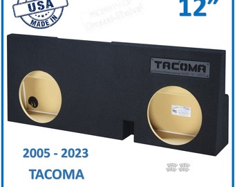 12&quot; Dual Sub Box Toyota Tacoma Double-Cab 2005 - 2023 12&quot; Dual Sealed Sub Box