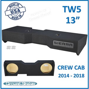 GMC Sierra Crew-Cab 2014 - 2018 TW5 JL Audio 13&quot; Dual Subwoofer Enclosure