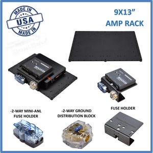 9X13 Amplifier Rack Amp Holder Amp base Dual Fuse holder car audio stereo subwoofer enclosure accessories speaker box car audio home audio