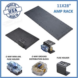 Amplifier Holder Amp Rack Amp Holder Dual Fuse Holder Size 11X28 car Audio Amp subwoofer enclosure accessories speaker box home audio
