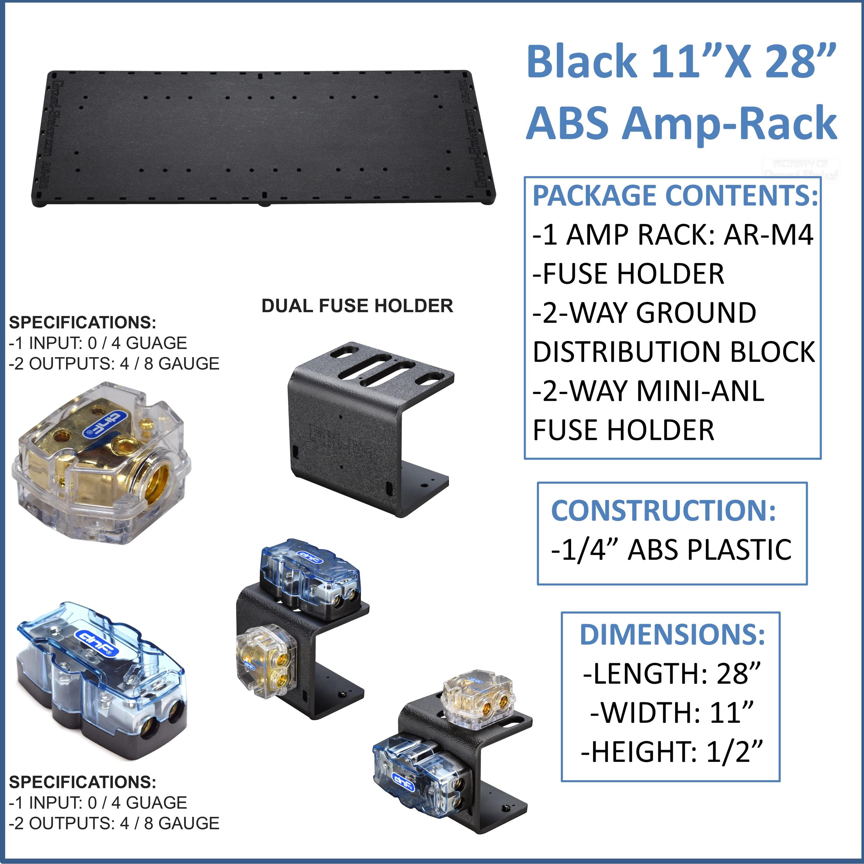 Amplifier Holder Amp Rack Amp Holder Dual Fuse Holder Size 11X28 Car ...
