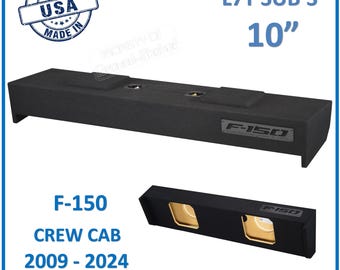 Fits Ford F-150 Crew Cab 2009-2024 10&quot; Dual Sealed L7T Sub Box Subwoofer Enclosure