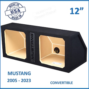 2005 - 2023 Ford Mustang 12&quot; Dual Sub Box Sub Enclosure (For Kicker Solo Baric)