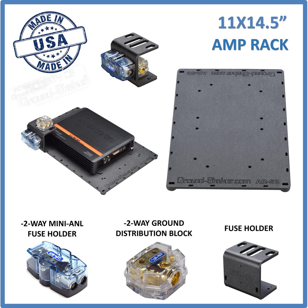 11X14.5 Amplifier Rack Amp Holder Amp Base Dual Fuse Holder Car Audio  Stereo Subwoofer Enclosure Accessory Speaker Box Car Audio Home Audio - Etsy