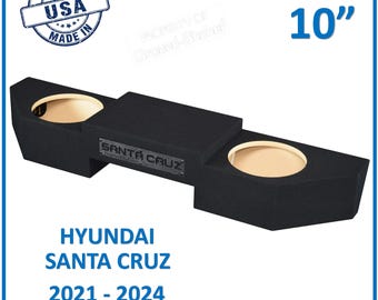 Hyundai Santa Cruz 2021 - 2024 10&quot; Dual Subwoofer Enclosure Sub Box 6&quot; Sub Box