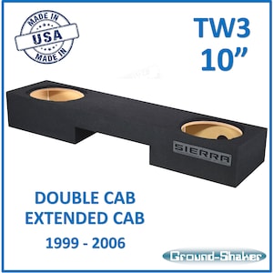 GMC Sierra Extended Cab 1999-2006 10&quot; Dual Sealed JL Audio TW3 Sub Box Subwoofer Enclosure
